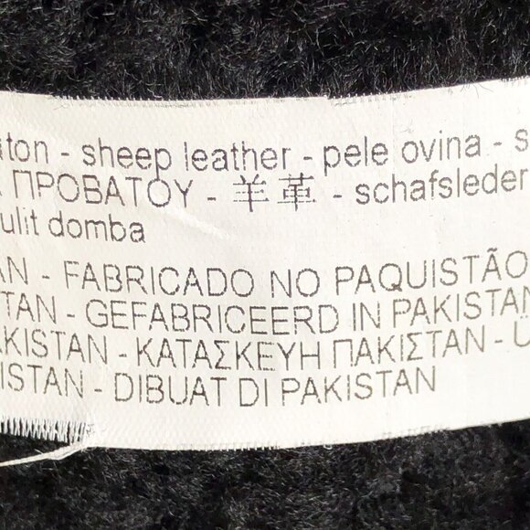 Zara Woman’s Coat M Bomber RAF Black Aviator Fur Shearling Real Leather Jacket - Picture 15 of 15